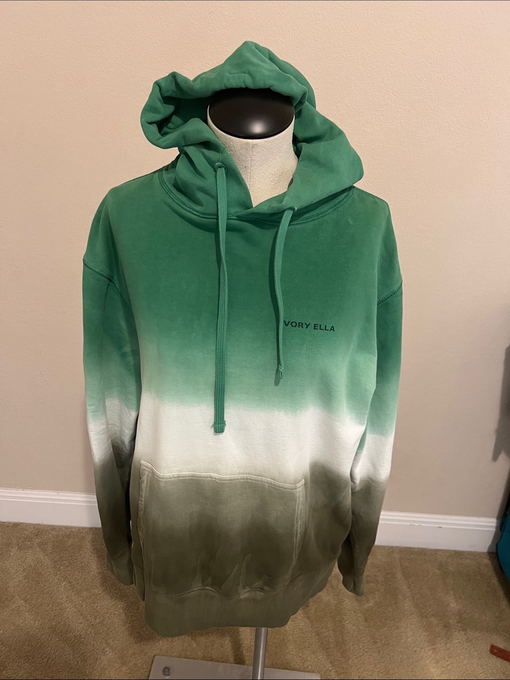 ivory ella Green Ombre Crewneck Hoodie